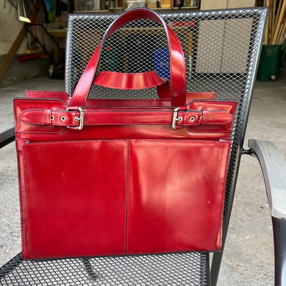 Franklin Covey beautiful leather red office bag